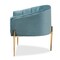 Baxton Studio Clarisse Light Blue Velvet Upholstered Gold Finished Chair 157-9781 - alternate 9